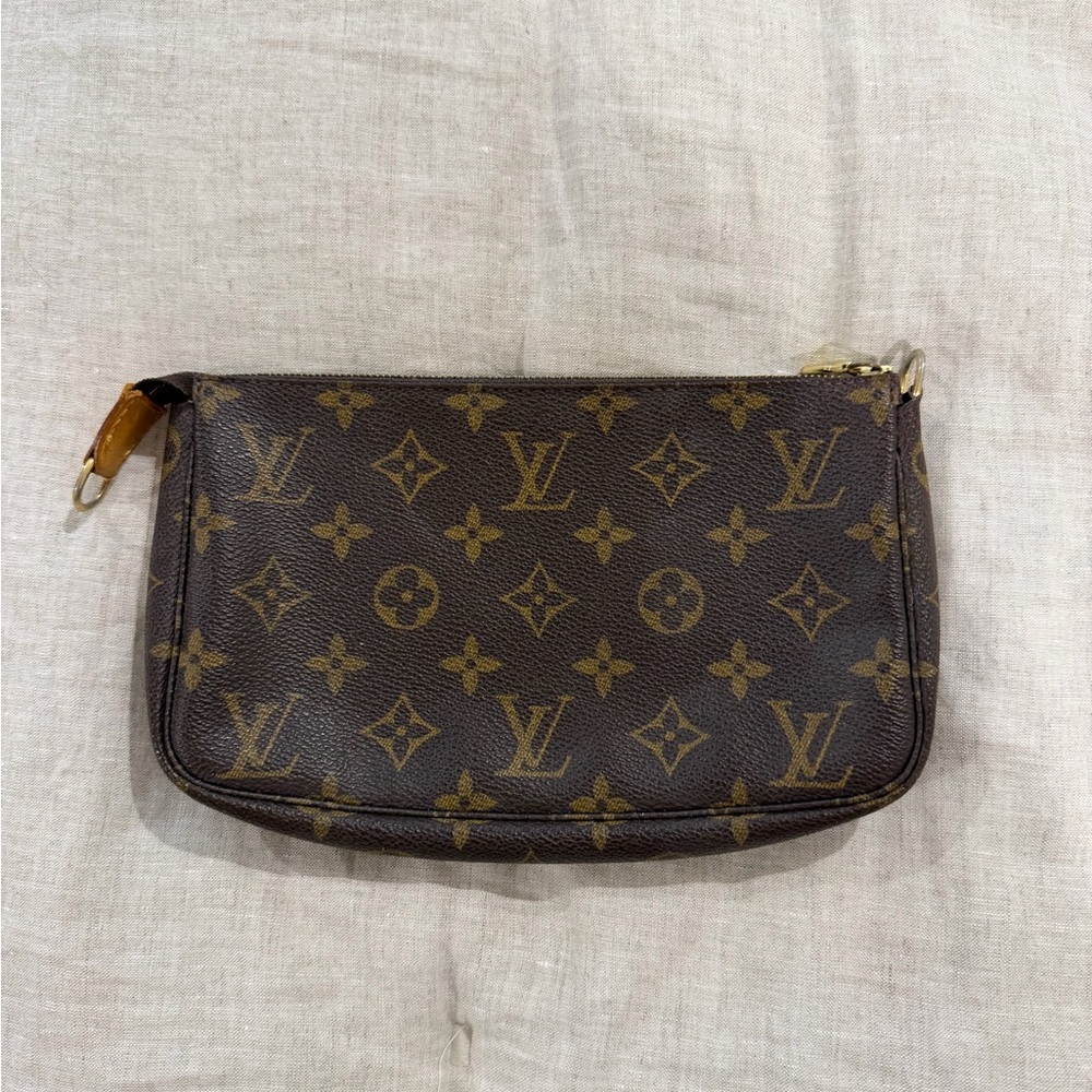 Louis Vuitton Brown and Gold Monogram Pochette